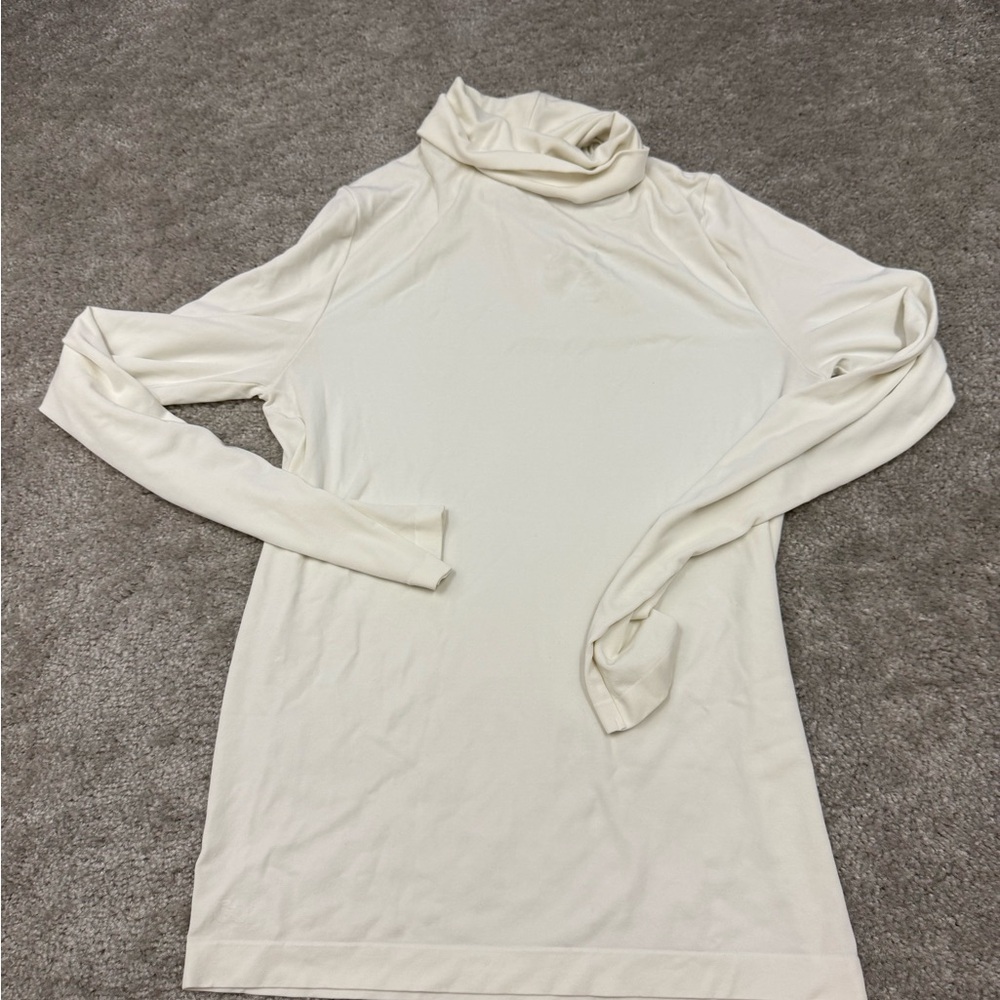 Wolford Soft Cream modal Fabric turtleneck long sleeve top women’s